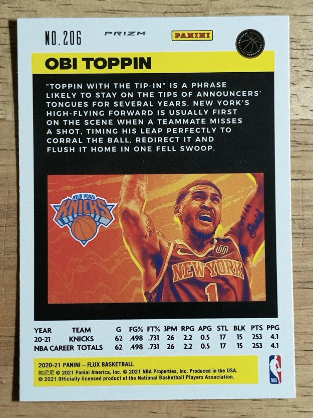 2020-21 Panini Flux Factory Pulsar #206 Obi Toppin