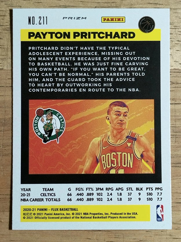 2020-21 Panini Flux Factory Pulsar #211 Payton Pritchard