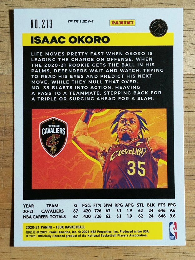 2020-21 Panini Flux Factory Pulsar #213 Isaac Okoro