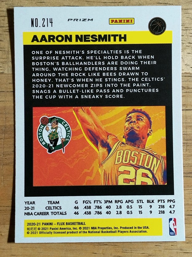 2020-21 Panini Flux Factory Pulsar #214 Aaron Nesmith