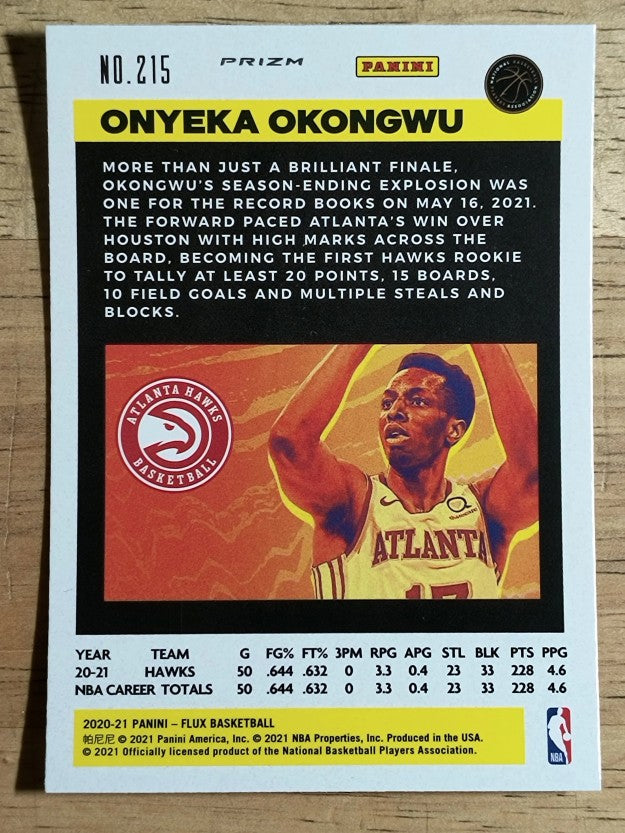 2020-21 Panini Flux Factory Pulsar #215 Onyeka Okongwu