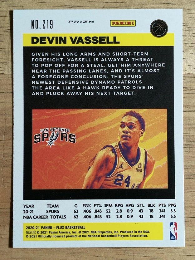 2020-21 Panini Flux Factory Pulsar #219 Devin Vassell