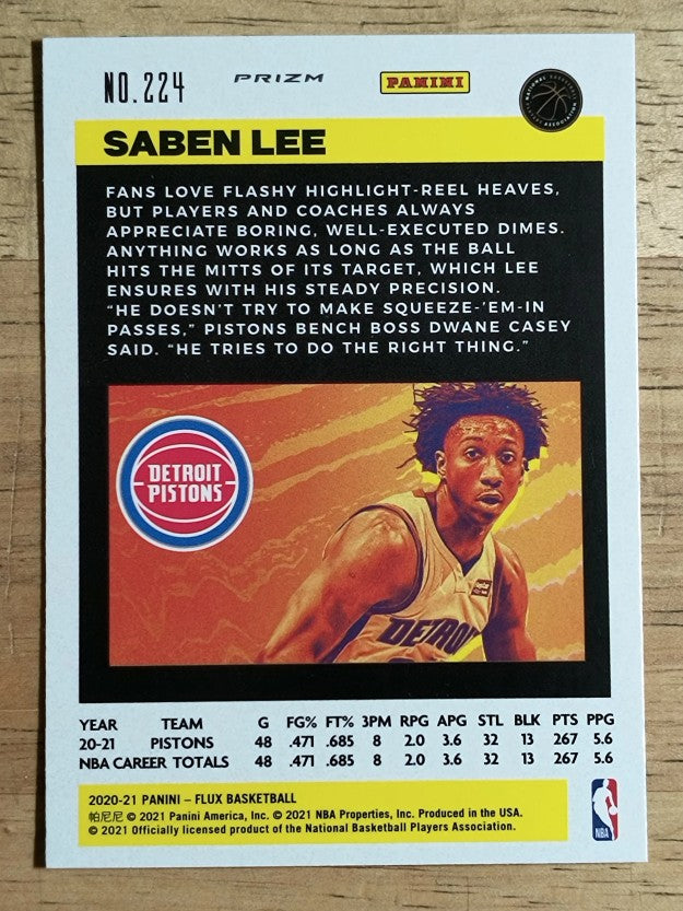 2020-21 Panini Flux Factory Pulsar #224 Saben Lee