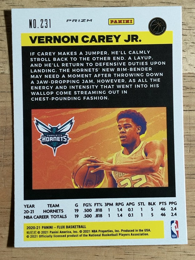 2020-21 Panini Flux Factory Pulsar #231 Vernon Carey Jr.