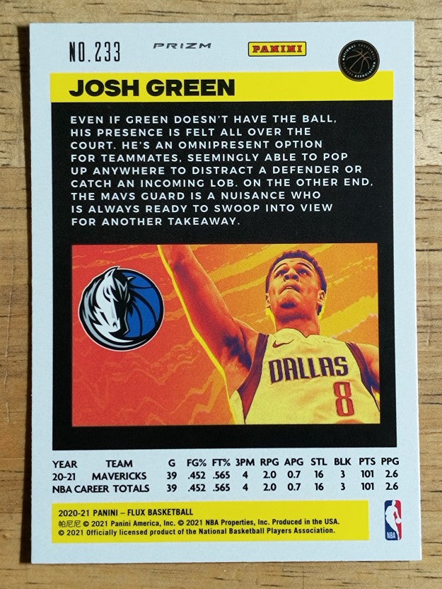 2020-21 Panini Flux Factory Pulsar #233 Josh Green