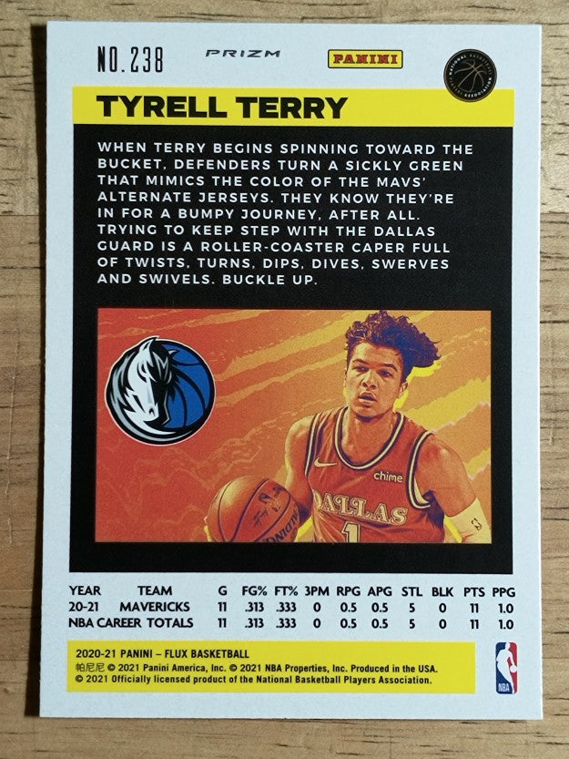 2020-21 Panini Flux Factory Pulsar #238 Tyrell Terry