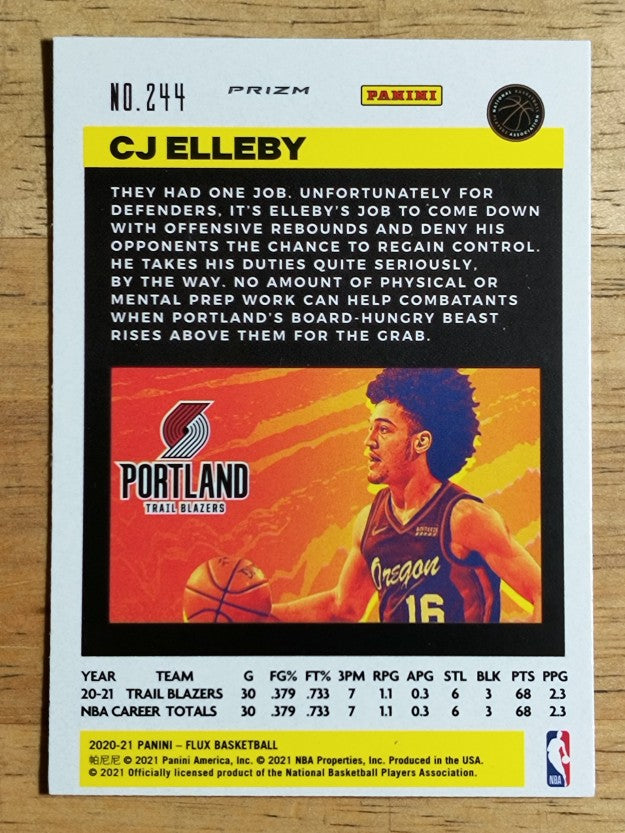 2020-21 Panini Flux Factory Pulsar #244 CJ Elleby