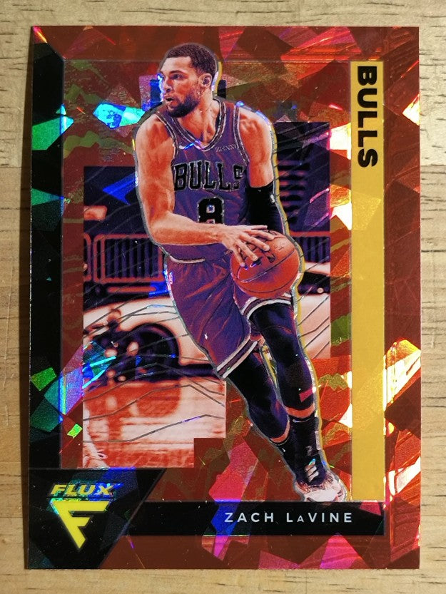 2020-21 Panini Flux Red Cracked Ice #27 Zach LaVine