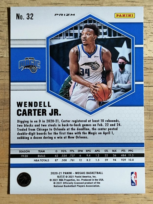 2020-21 Panini Mosaic Mosaic Camo Pink #32 Wendell Carter Jr.