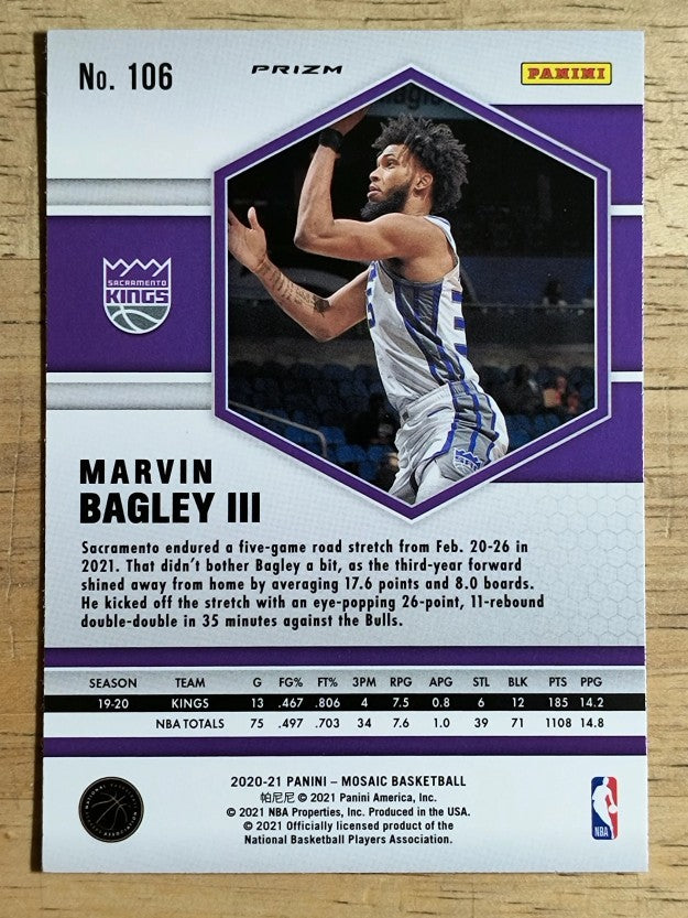 2020-21 Panini Mosaic Mosaic Camo Pink #106 Marvin Bagley III