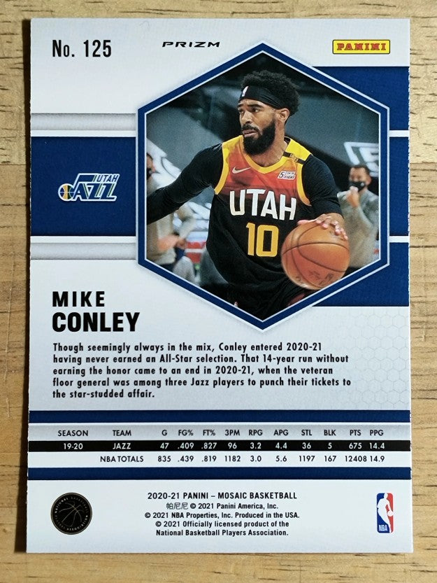 2020-21 Panini Mosaic Mosaic Green #125 Mike Conley