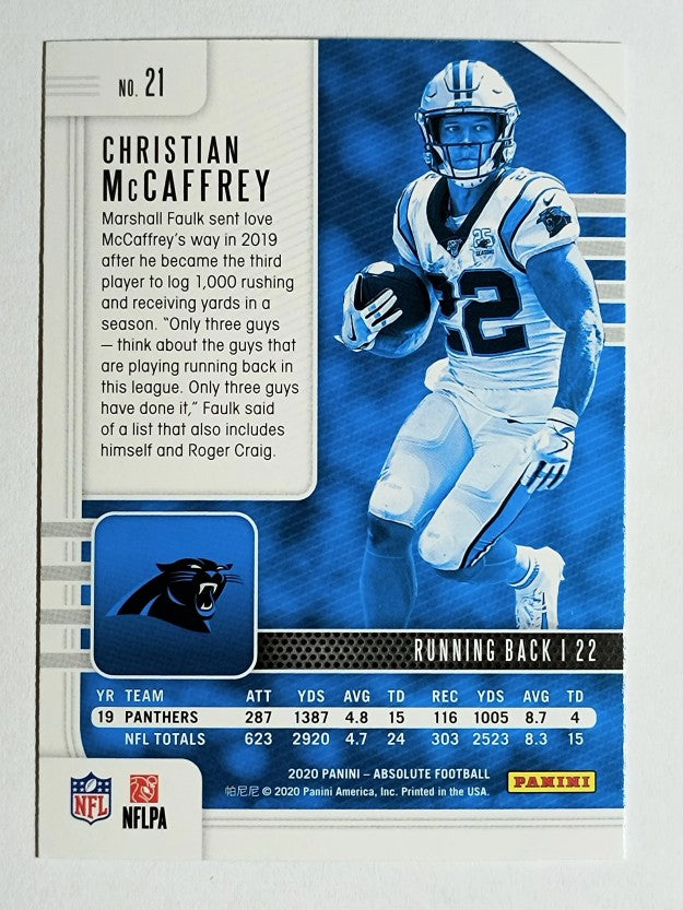 2020 Absolute Retail #21 Christian McCaffrey
