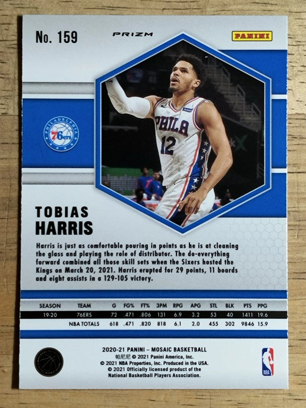 2020-21 Panini Mosaic Mosaic Reactive Yellow #159 Tobias Harris