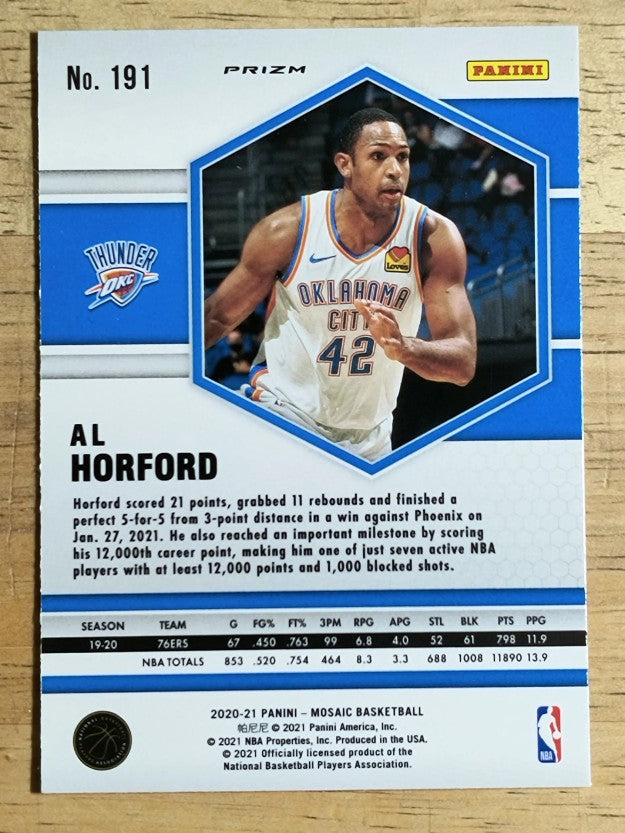 2020-21 Panini Mosaic Mosaic Reactive Yellow #191 Al Horford