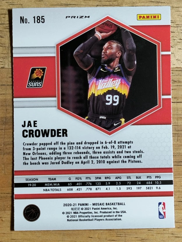 2020-21 Panini Mosaic Silver #185 Jae Crowder