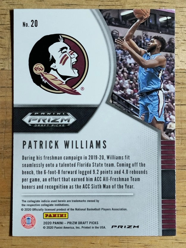 2020-21 Panini Prizm Draft Picks Prizms Green #20 Patrick Williams