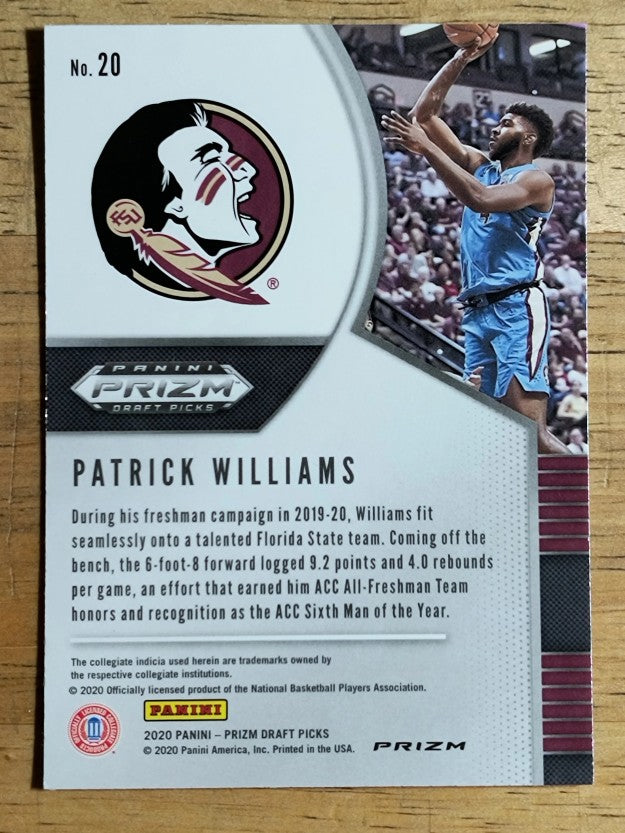 2020-21 Panini Prizm Draft Picks Prizms Red Ice #20 Patrick Williams