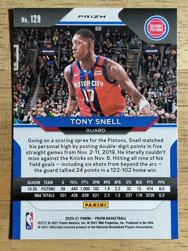 2020-21 Panini Prizm Prizms Green #129 Tony Snell