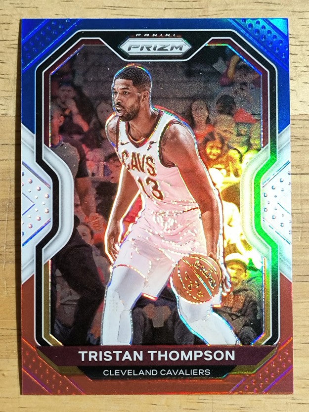 2020-21 Panini Prizm Prizms Red White and Blue #89 Tristan Thompson