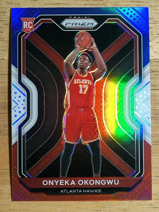 2020-21 Panini Prizm Prizms Red White and Blue #260 Onyeka Okongwu