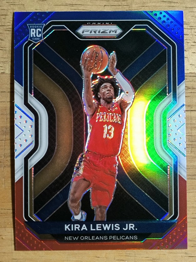 2020-21 Panini Prizm Prizms Red White and Blue #272 Kira Lewis Jr.
