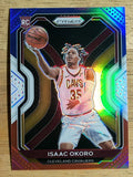 2020-21 Panini Prizm Prizms Red White and Blue #298 Isaac Okoro