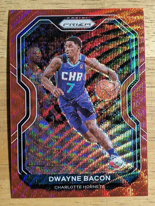 2020-21 Panini Prizm Prizms Ruby Wave #39 Dwayne Bacon