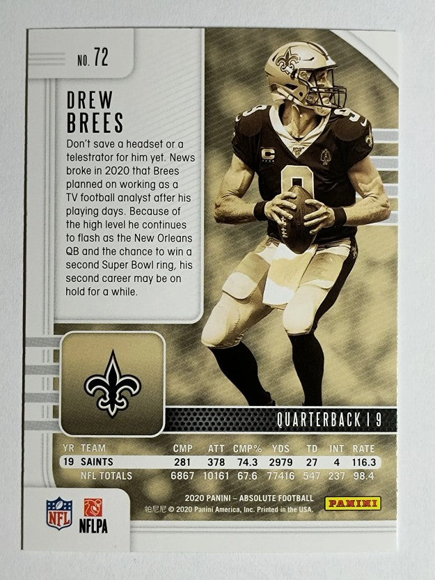 2020 Absolute Retail #72 Drew Brees