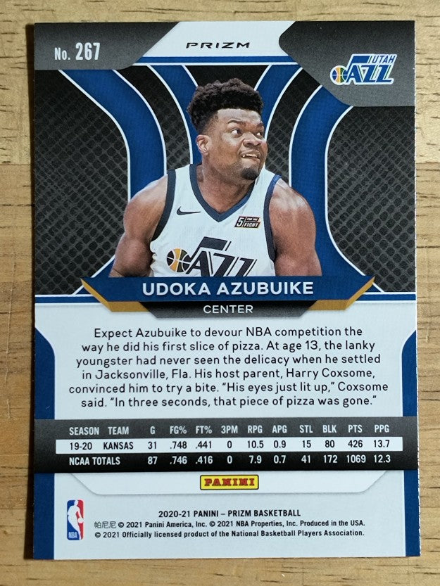2020-21 Panini Prizm Prizms Ruby Wave #267 Udoka Azubuike
