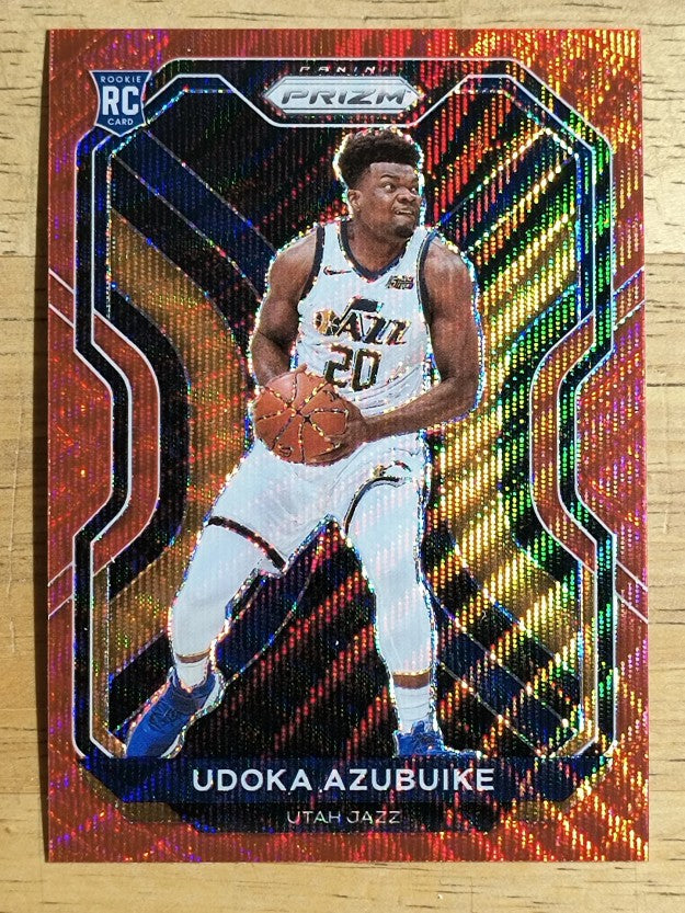2020-21 Panini Prizm Prizms Ruby Wave #267 Udoka Azubuike