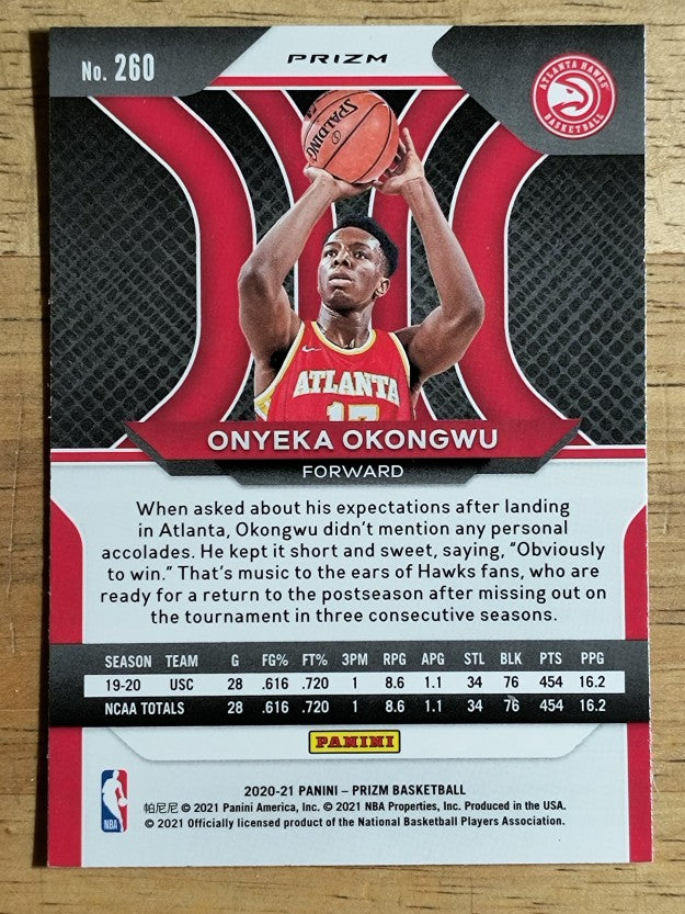 2020-21 Panini Prizm Prizms Silver #260 Onyeka Okongwu