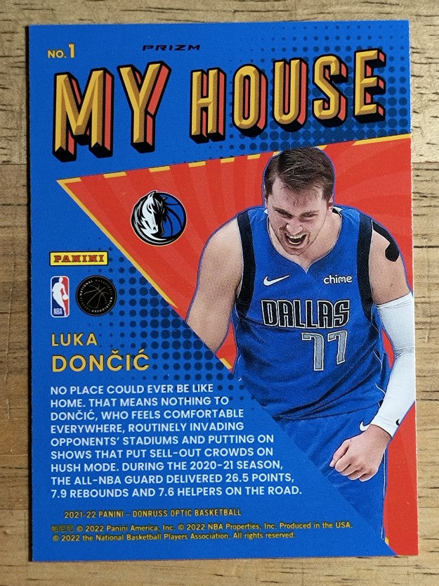 2021-22 Donruss Optic My House Purple #1 Luka Doncic