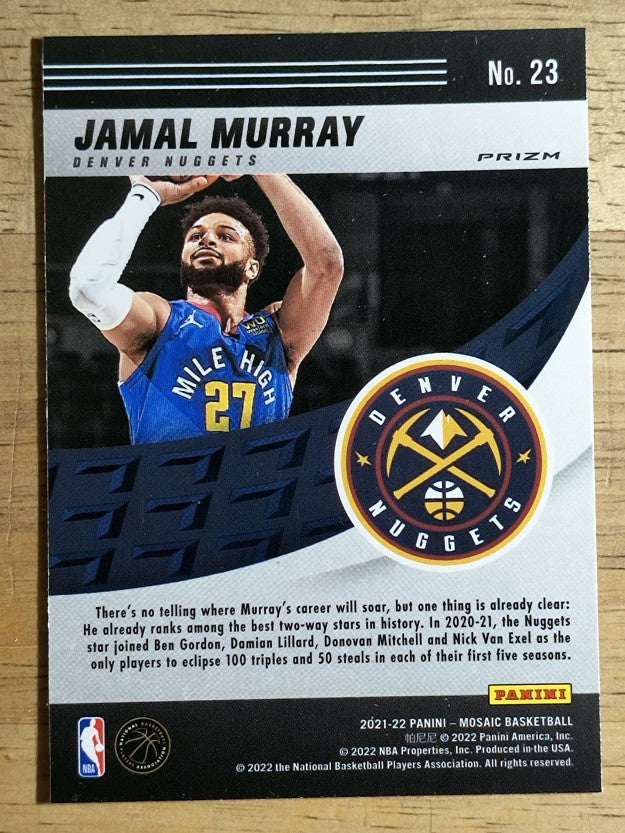 2021-22 Panini Mosaic Elevate Mosaic Green #23 Jamal Murray