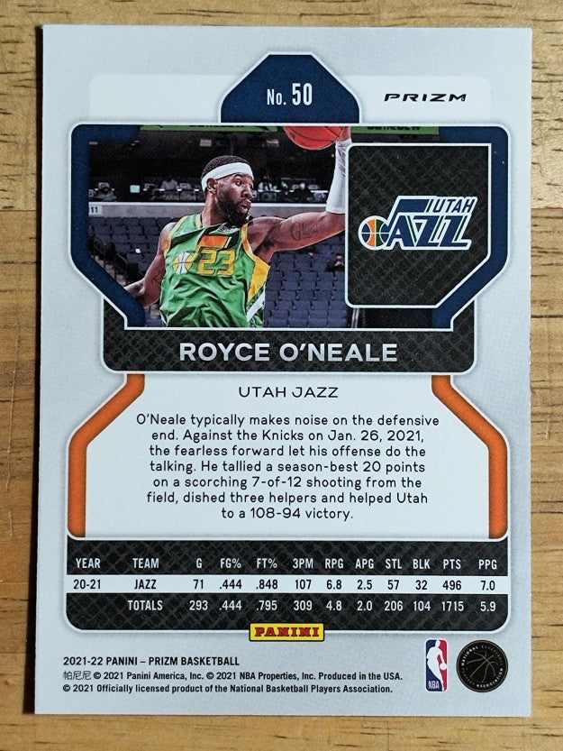 2021-22 Panini Prizm Prizms Green #50 Royce O'Neale