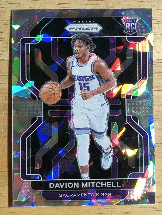 2021-22 Panini Prizm Prizms Ice #312 Davion Mitchell