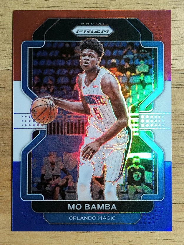 2021-22 Panini Prizm Prizms Red White and Blue #42 Mo Bamba