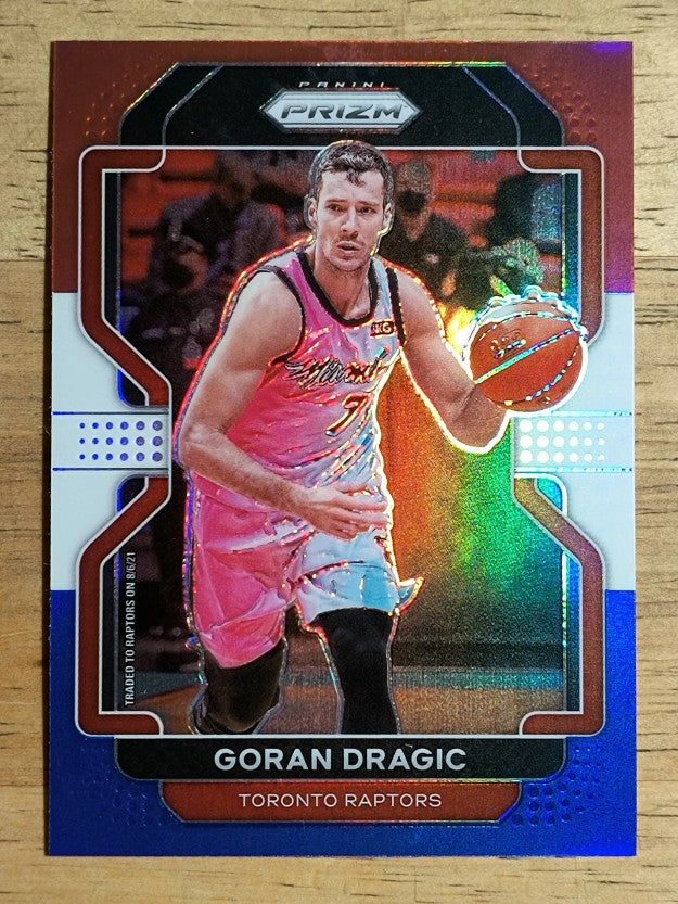 2021-22 Panini Prizm Prizms Red White and Blue #204 Goran Dragic