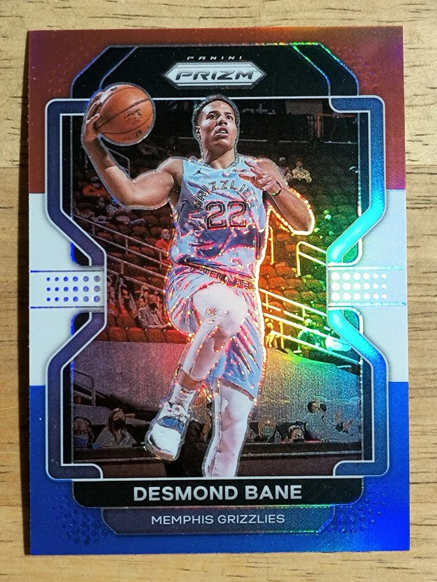2021-22 Panini Prizm Prizms Red White and Blue #215 Desmond Bane
