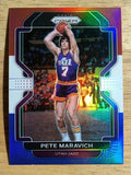 2021-22 Panini Prizm Prizms Red White and Blue #261 Pete Maravich