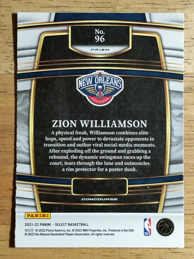2021-22 Select Prizms Orange Flash #96 Zion Williamson