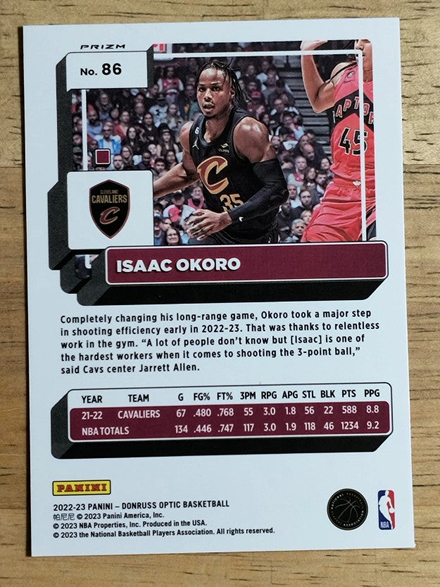 2022-23 Donruss Optic Holo #86 Isaac Okoro