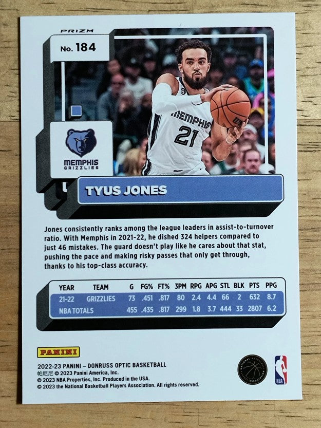 2022-23 Donruss Optic Hyper Pink #184 Tyus Jones