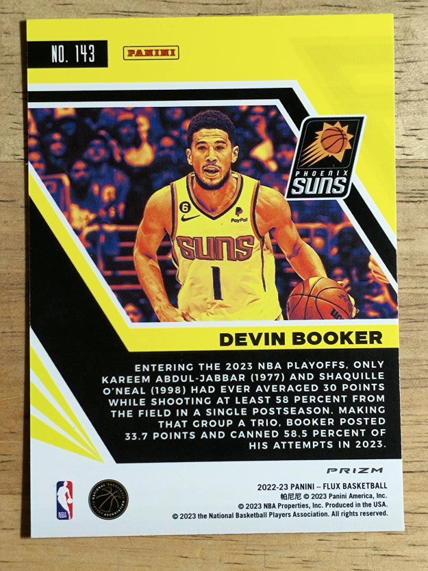 2022-23 Panini Flux Red Cracked Ice #143 Devin Booker