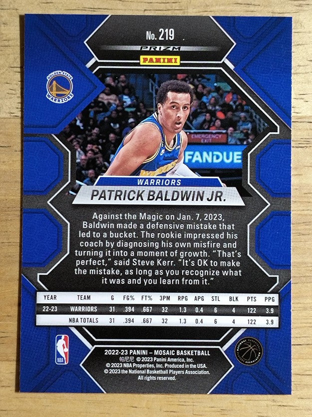 2022-23 Panini Mosaic Mosaic #219 Patrick Baldwin Jr.