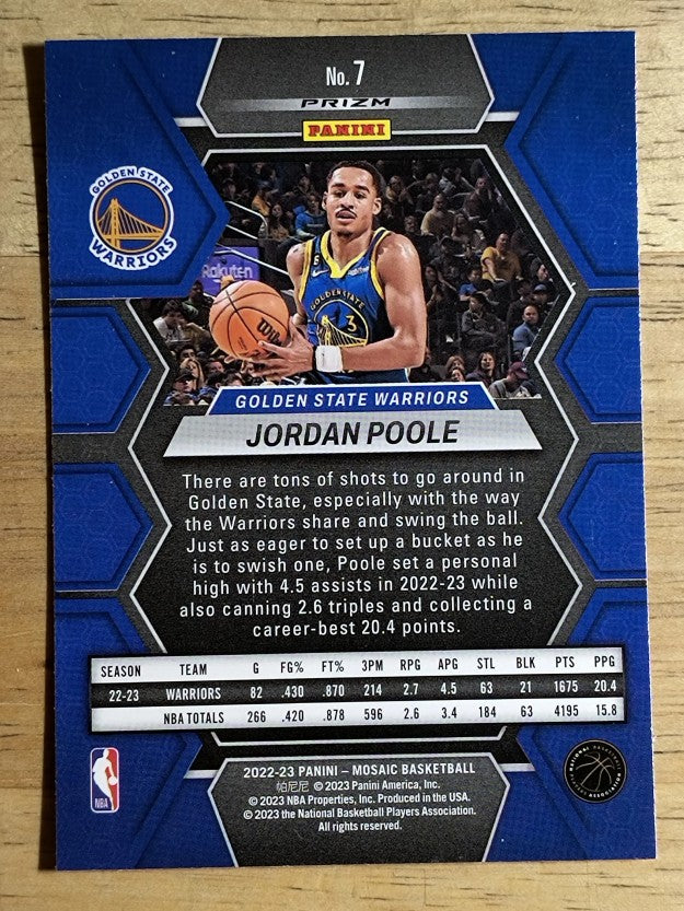 2022-23 Panini Mosaic Silver #7 Jordan Poole