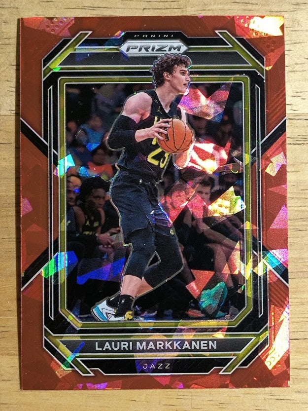 2022-23 Panini Prizm Prizms Red Ice #74 Lauri Markkanen