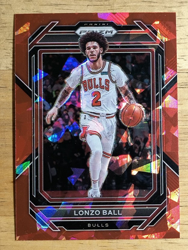 2022-23 Panini Prizm Prizms Red Ice #88 Lonzo Ball