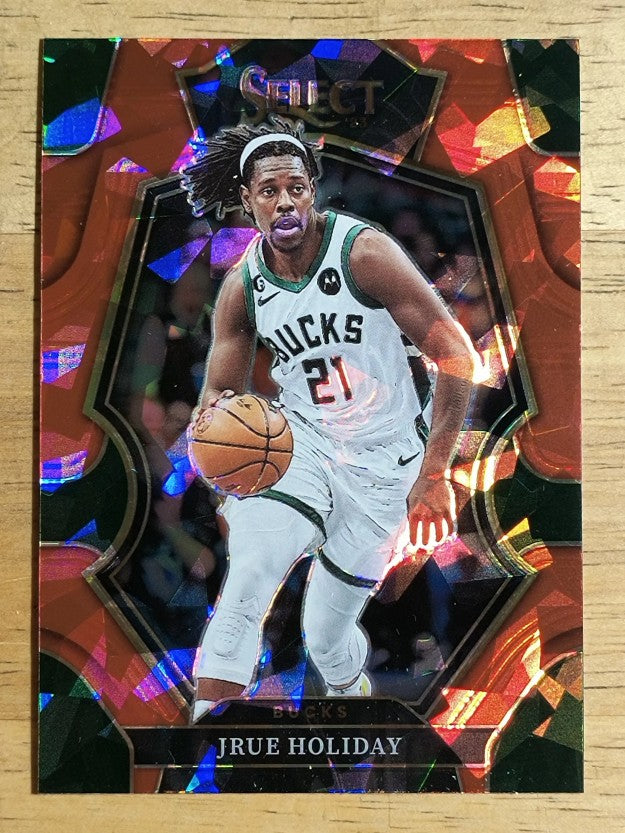 2022-23 Select Prizms Red Cracked Ice #115 Jrue Holiday
