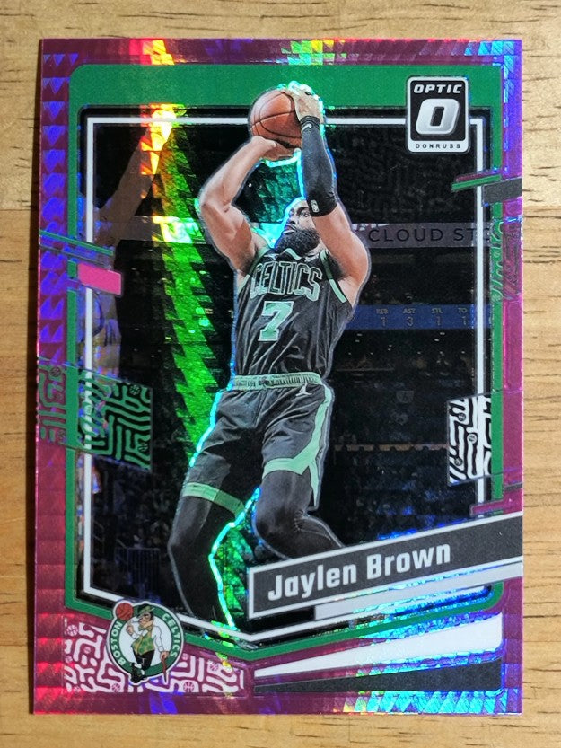 2023-24 Donruss Optic Hyper Pink #113 Jaylen Brown