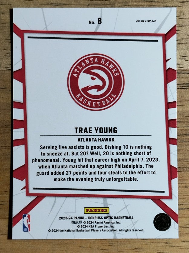 2023-24 Donruss Optic My House Purple #8 Trae Young